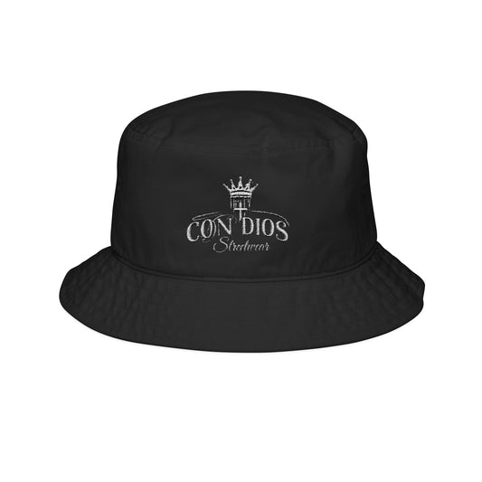 Bucket Hat - Con Dios Street Wear Embroidered Hat for Faithful and Stylish Individuals