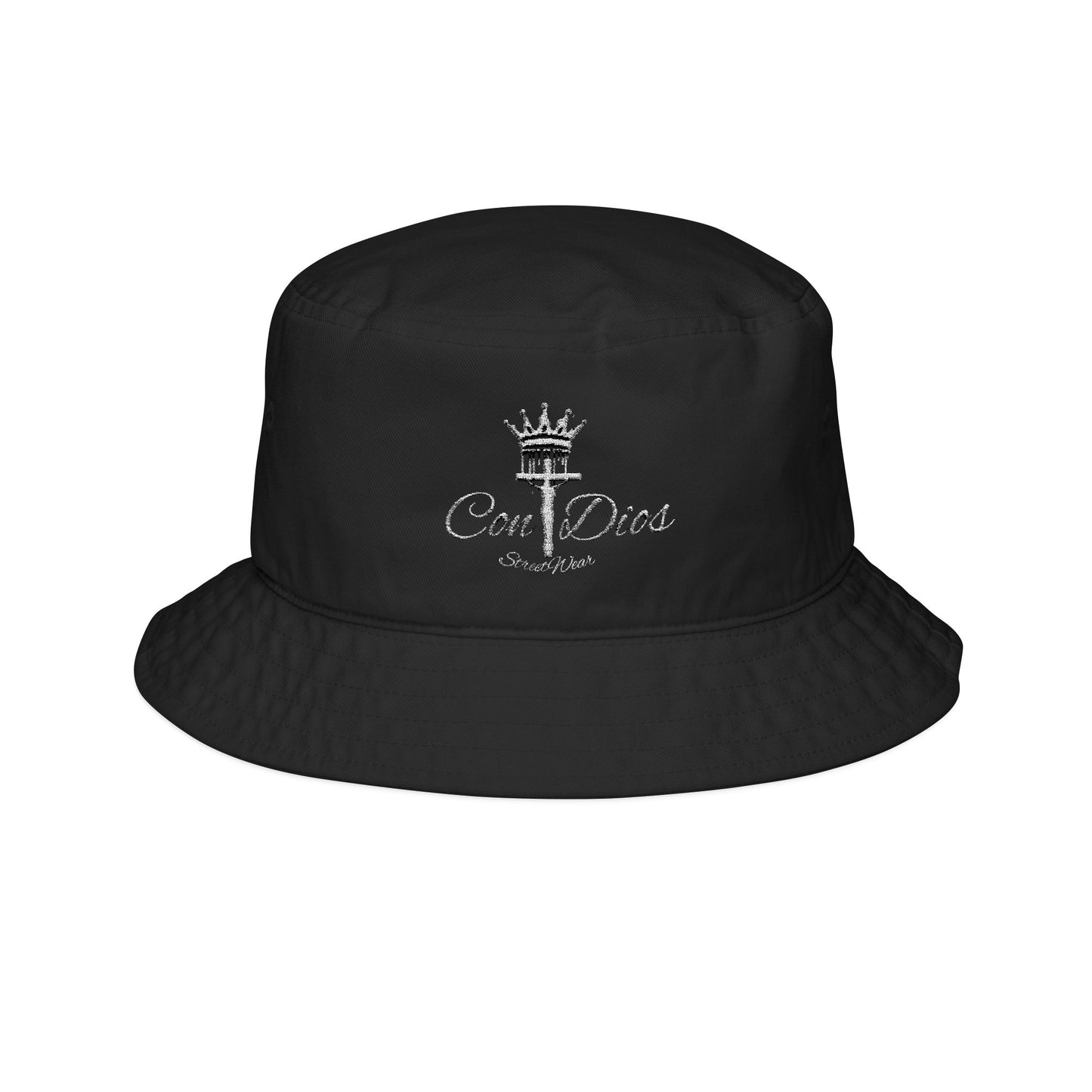 Bucket Hat - Con Dios Street Wear Embroidered Hat for Faithful and Stylish Individuals